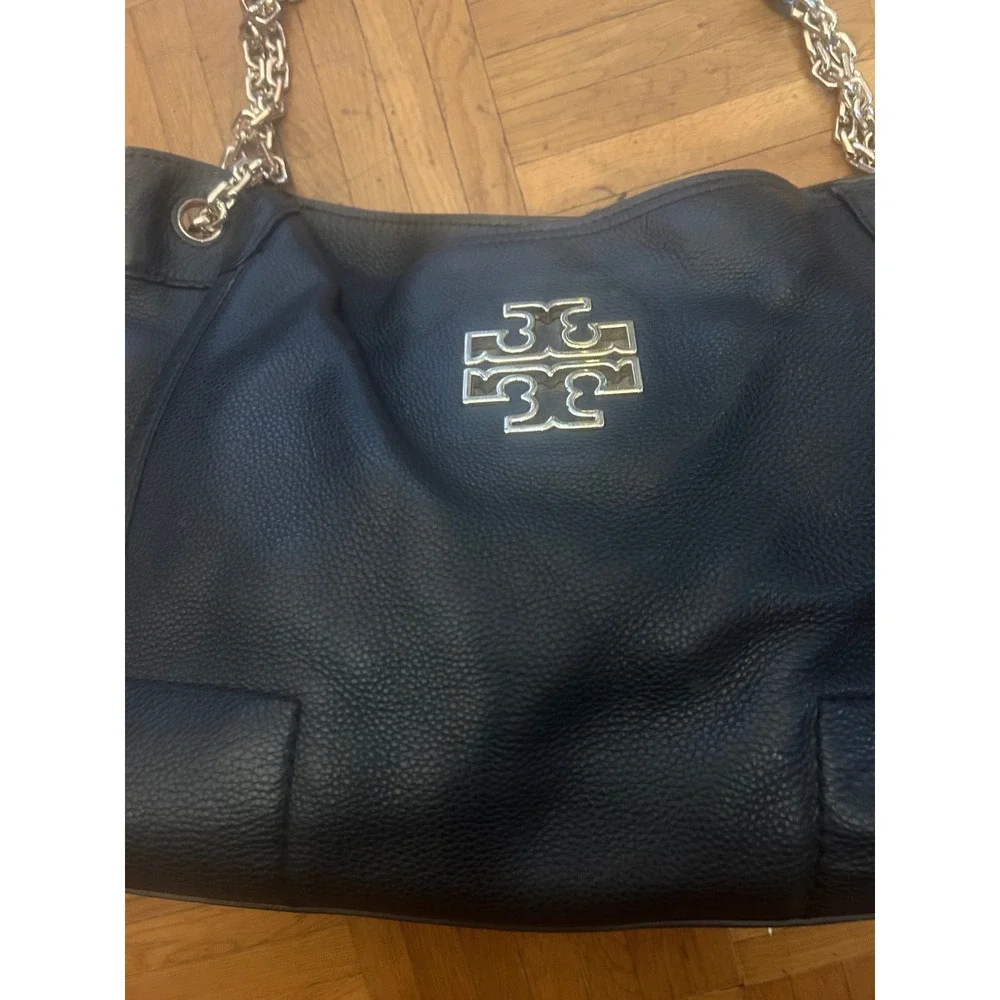 Tory Burch‎ Amanda Slouchy Tote Women's Size Large Black Good Pebbled Leather
